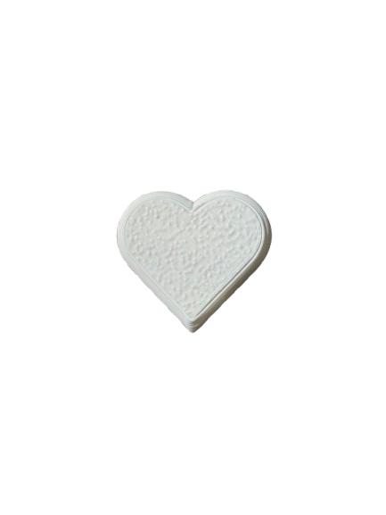 3D Printed Heart ( WHITE )